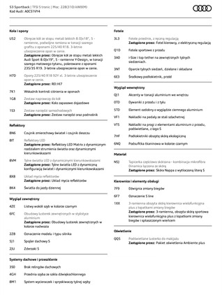 Audi S3 cena 195000 przebieg: 27400, rok produkcji 2022 z Mielec małe 277